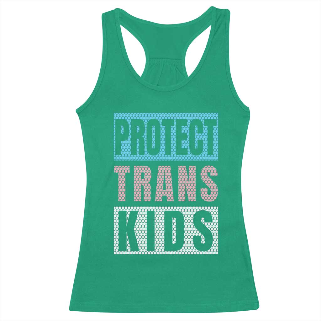 Protect Trans Kids Racerback Tank Top Transgender Pride Trans Rights Social Justice