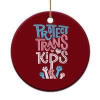 Protect Trans Kids Ceramic Ornament Transgender Pride Social Justice - Wonder Print Shop