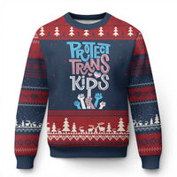 Protect Trans Kids Ugly Christmas Sweater Transgender Pride Social Justice - Wonder Print Shop