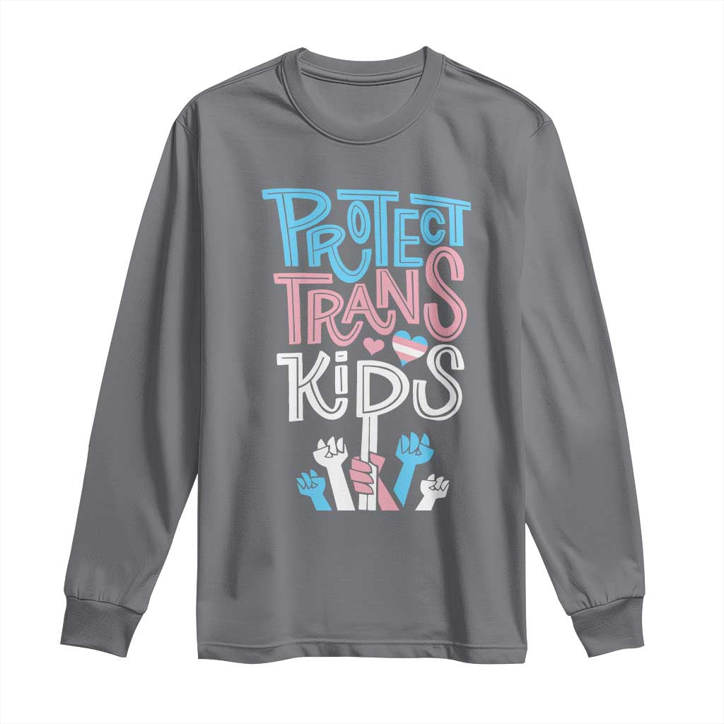 Protect Trans Kids Long Sleeve Shirt Transgender Pride Social Justice