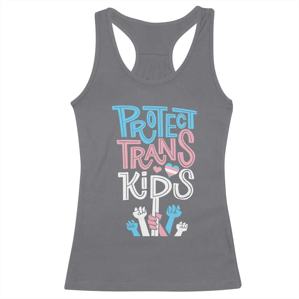 Protect Trans Kids Racerback Tank Top Transgender Pride Social Justice