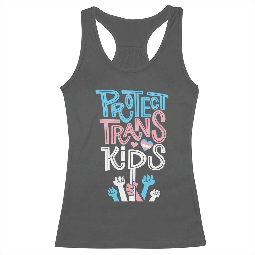 Protect Trans Kids Racerback Tank Top Transgender Pride Social Justice