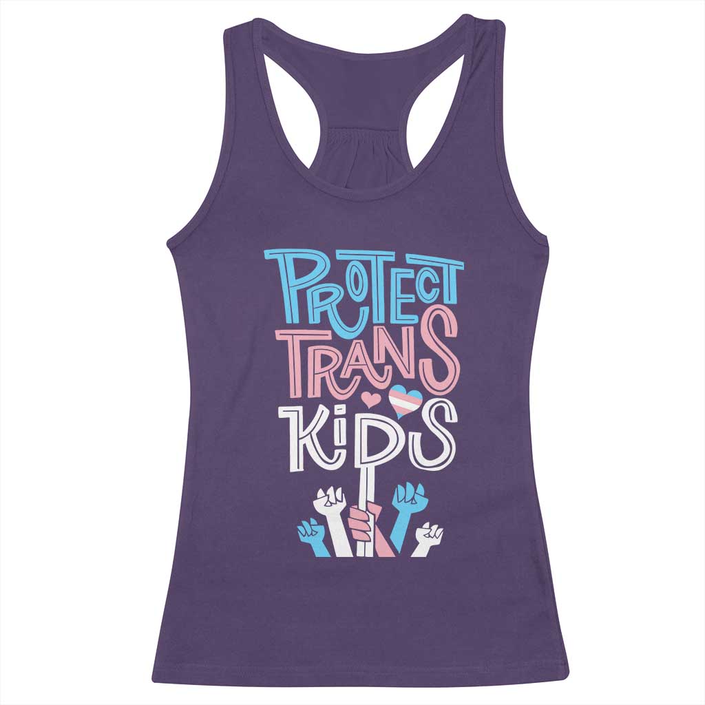 Protect Trans Kids Racerback Tank Top Transgender Pride Social Justice