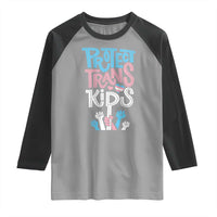 Protect Trans Kids Raglan Shirt Transgender Pride Social Justice