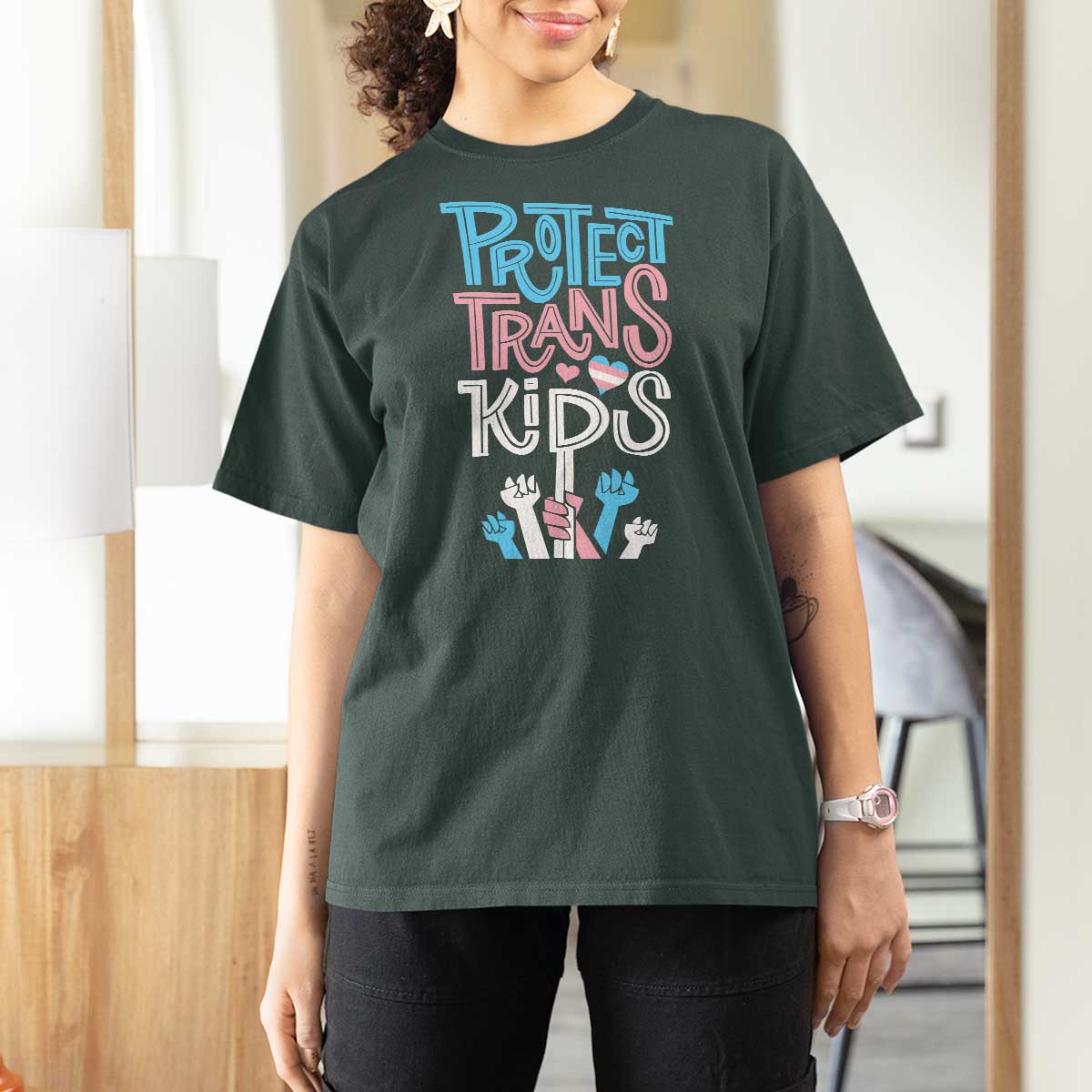 Protect Trans Kids T Shirt For Women Transgender Pride Social Justice