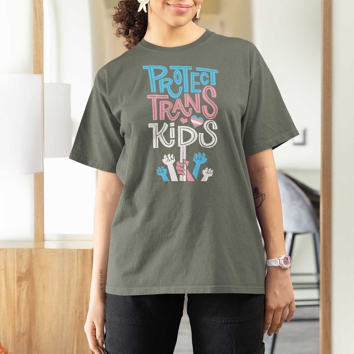 Protect Trans Kids T Shirt For Women Transgender Pride Social Justice