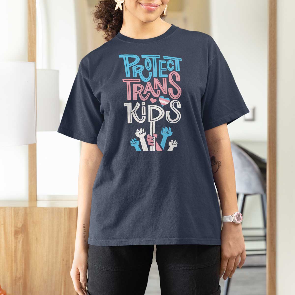 Protect Trans Kids T Shirt For Women Transgender Pride Social Justice