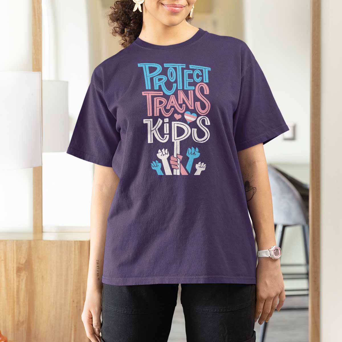 Protect Trans Kids T Shirt For Women Transgender Pride Social Justice