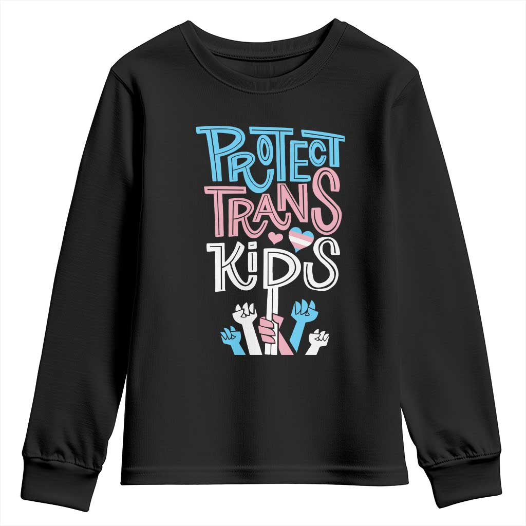Protect Trans Kids Youth Sweatshirt Transgender Pride Social Justice