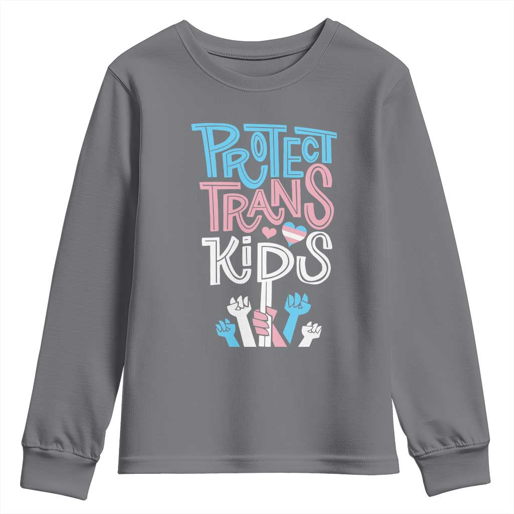 Protect Trans Kids Youth Sweatshirt Transgender Pride Social Justice
