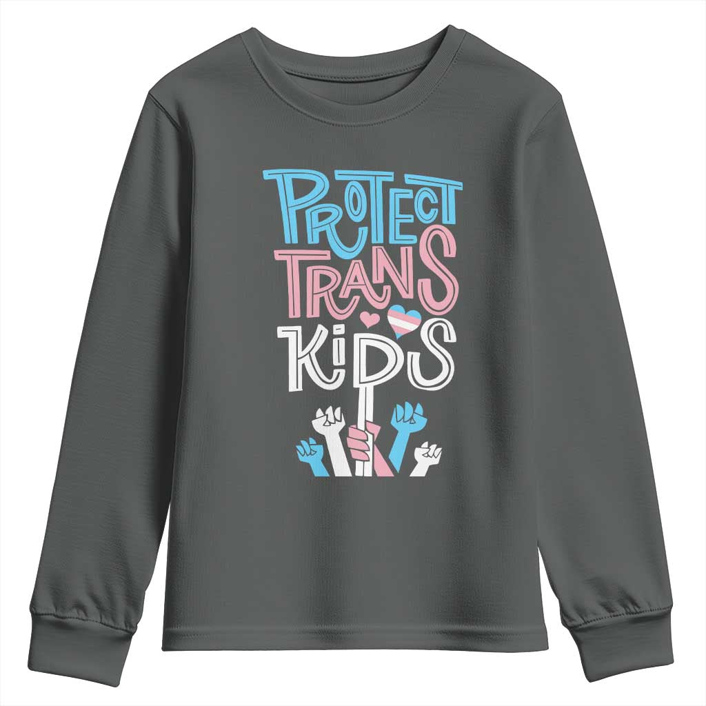 Protect Trans Kids Youth Sweatshirt Transgender Pride Social Justice