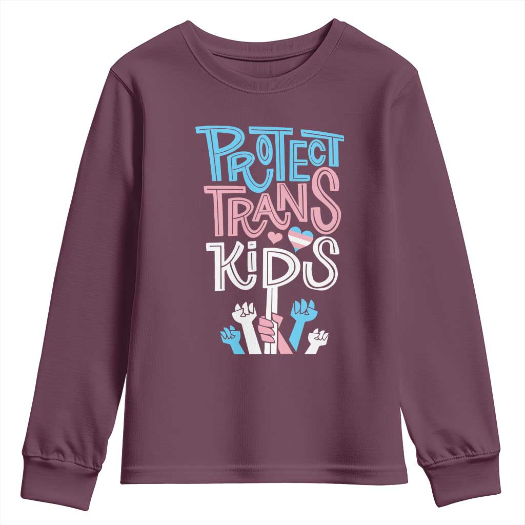 Protect Trans Kids Youth Sweatshirt Transgender Pride Social Justice