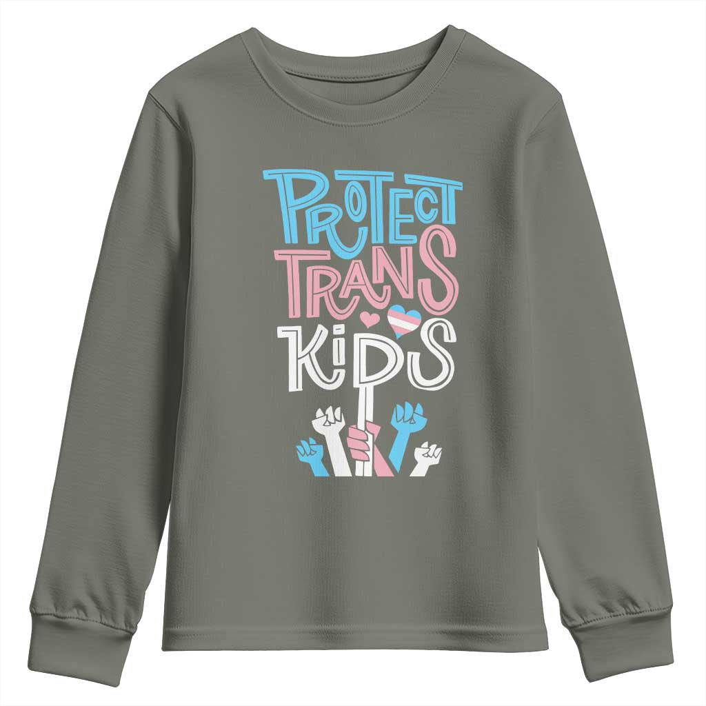 Protect Trans Kids Youth Sweatshirt Transgender Pride Social Justice