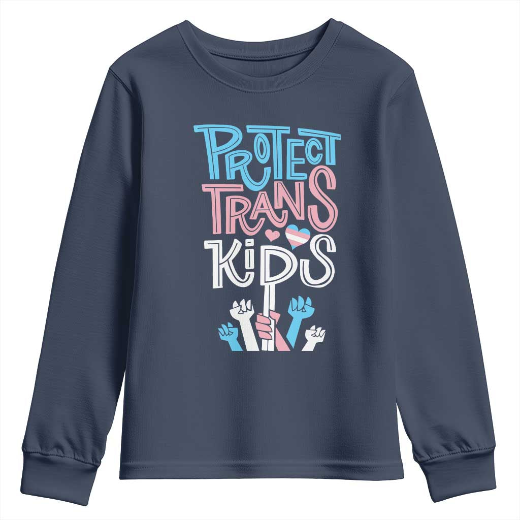 Protect Trans Kids Youth Sweatshirt Transgender Pride Social Justice