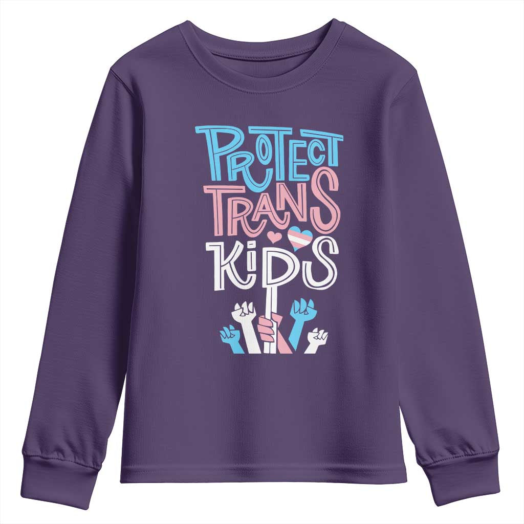 Protect Trans Kids Youth Sweatshirt Transgender Pride Social Justice