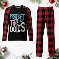 Protect The Dolls Plaid Pajama Set Transgender Trans Pride Social Justice - Wonder Print Shop