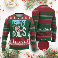Protect The Dolls Ugly Christmas Sweater Transgender Trans Pride Social Justice - Wonder Print Shop