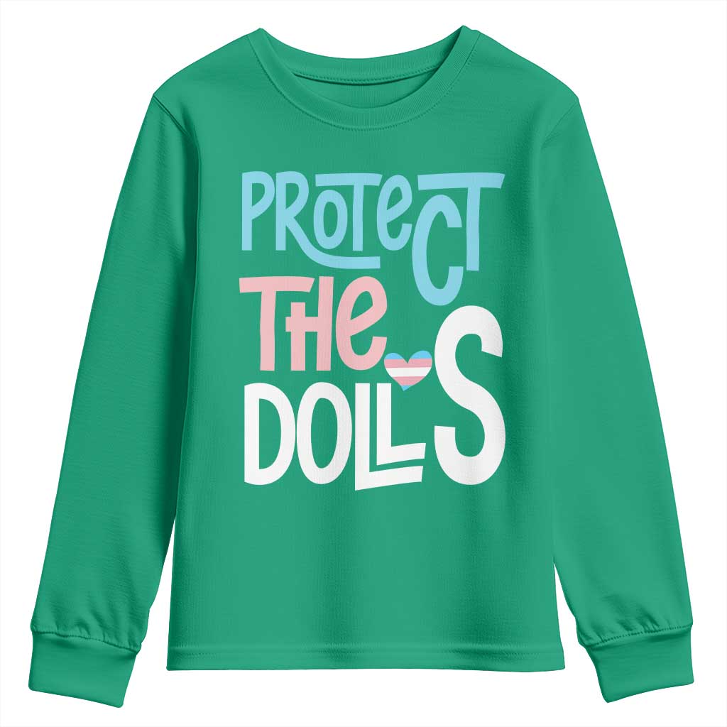 Protect The Dolls Youth Sweatshirt Transgender Trans Pride Social Justice