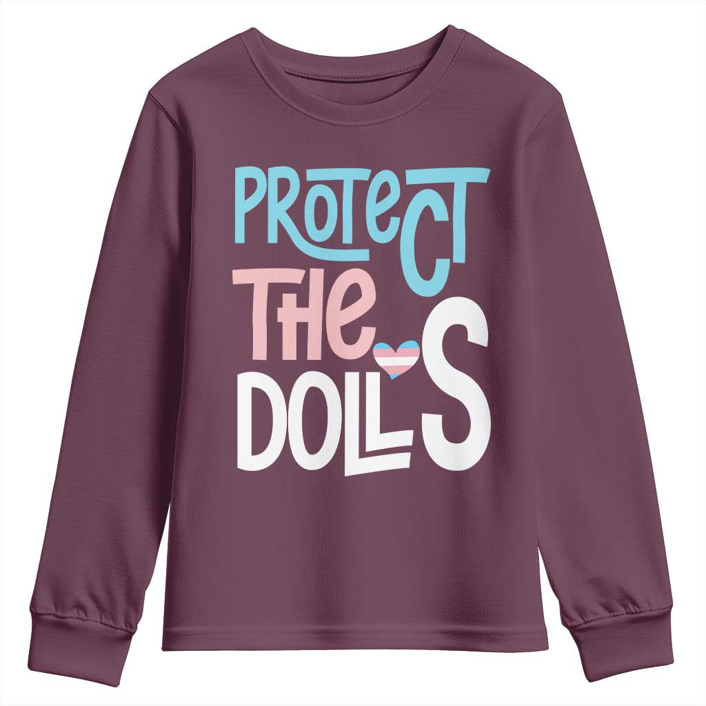 Protect The Dolls Youth Sweatshirt Transgender Trans Pride Social Justice