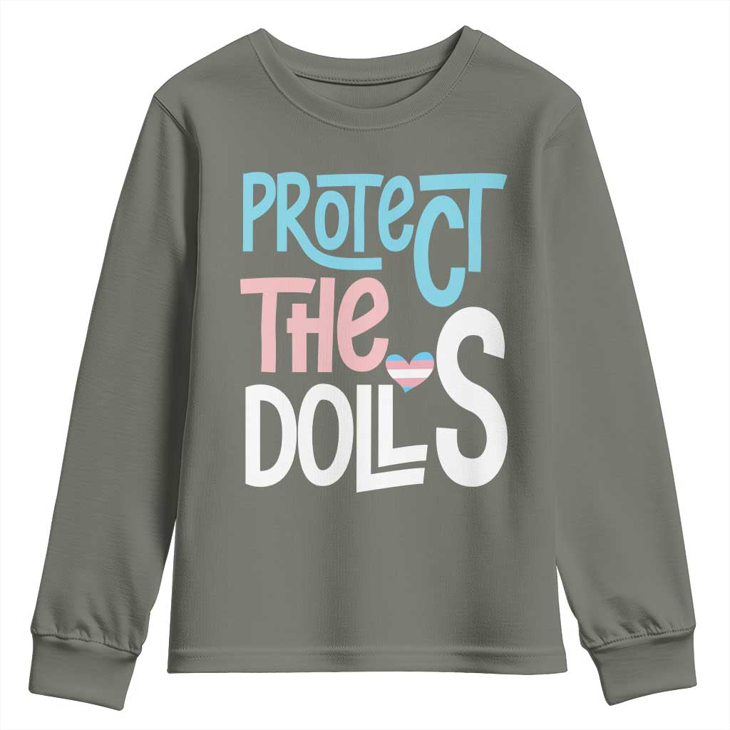 Protect The Dolls Youth Sweatshirt Transgender Trans Pride Social Justice