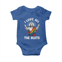 LGBTQ Jesus Baby Onesie I Love All The Sluts