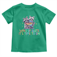 Funny Racoon Pride Toddler T Shirt Wake Up Sluts It Is Time To Sin LGBTQ Rainbow Flag - Wonder Print Shop