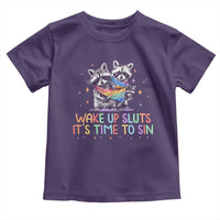 Funny Racoon Pride Toddler T Shirt Wake Up Sluts It Is Time To Sin LGBTQ Rainbow Flag - Wonder Print Shop