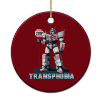LGBTQ Trans Ceramic Ornament Stop Transphobia Trans Rights Social Justice - Wonder Print Shop
