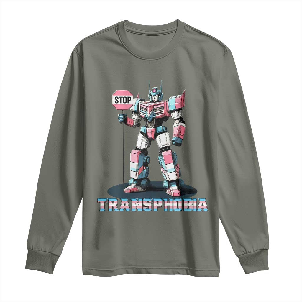 LGBTQ Trans Long Sleeve Shirt Stop Transphobia Trans Rights Social Justice