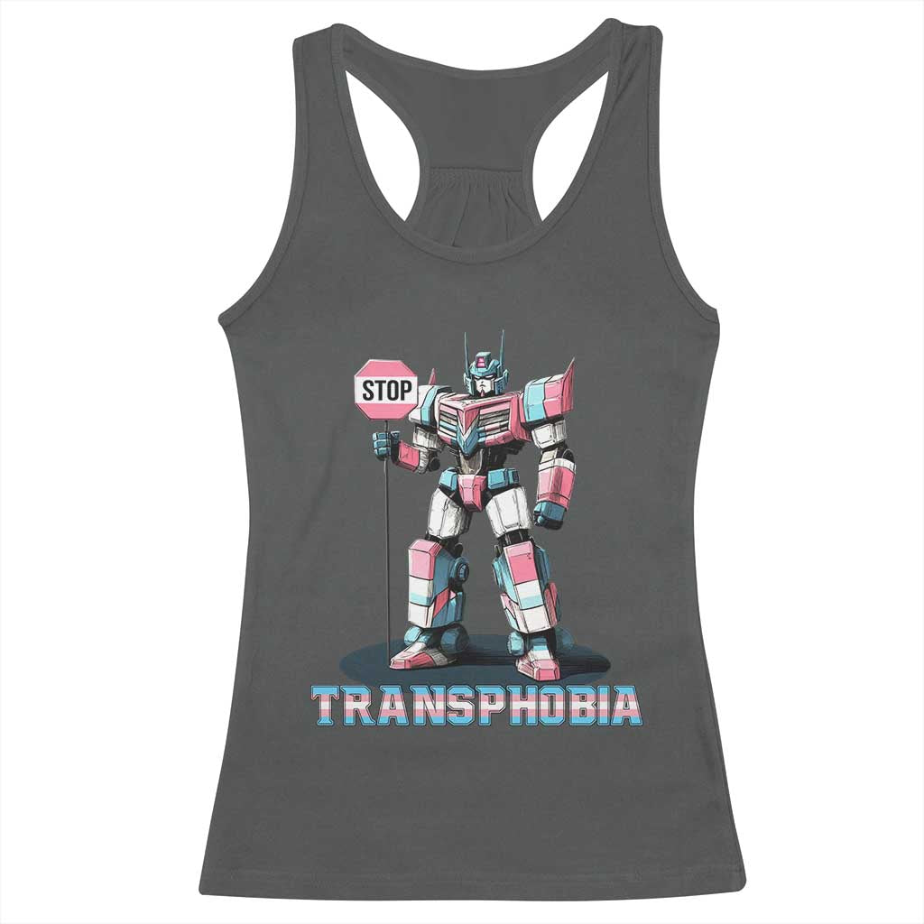 LGBTQ Trans Racerback Tank Top Stop Transphobia Trans Rights Social Justice