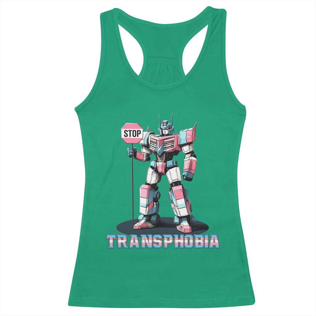 LGBTQ Trans Racerback Tank Top Stop Transphobia Trans Rights Social Justice