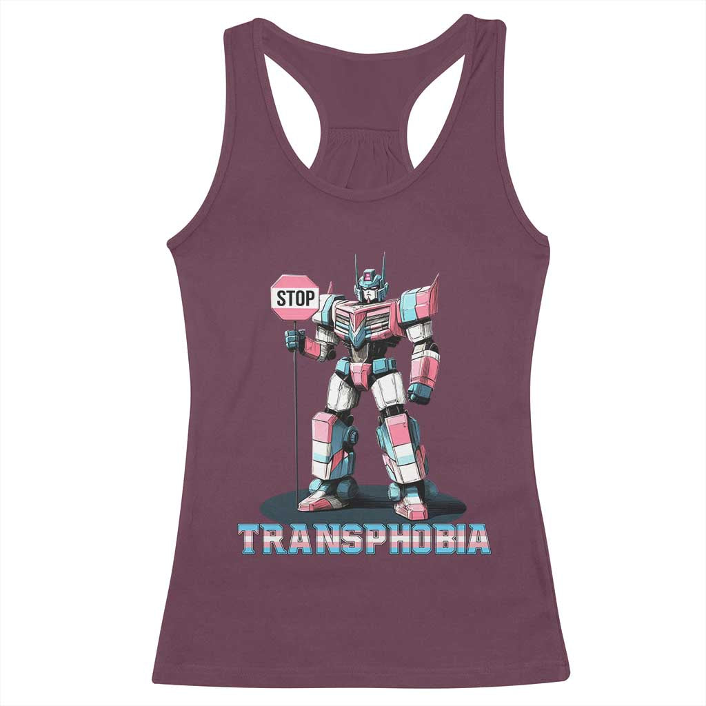 LGBTQ Trans Racerback Tank Top Stop Transphobia Trans Rights Social Justice