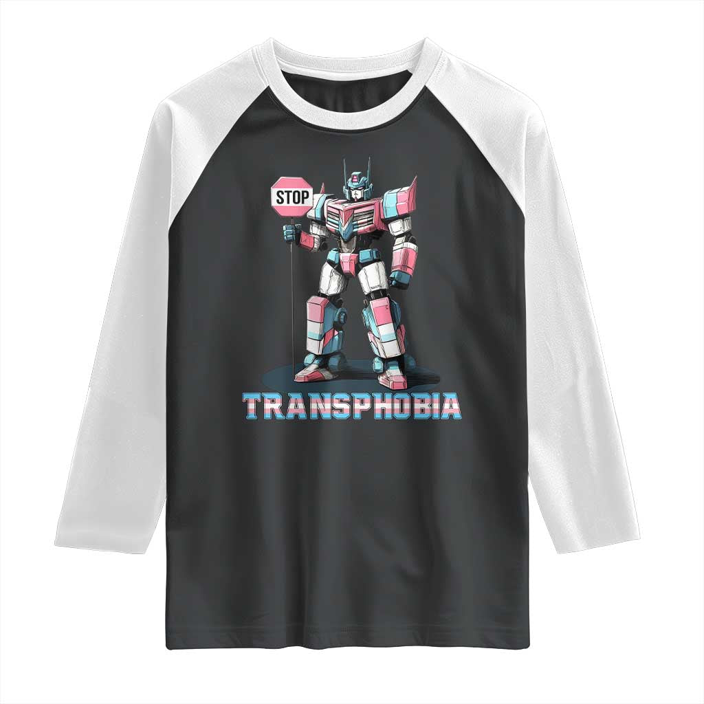 LGBTQ Trans Raglan Shirt Stop Transphobia Trans Rights Social Justice
