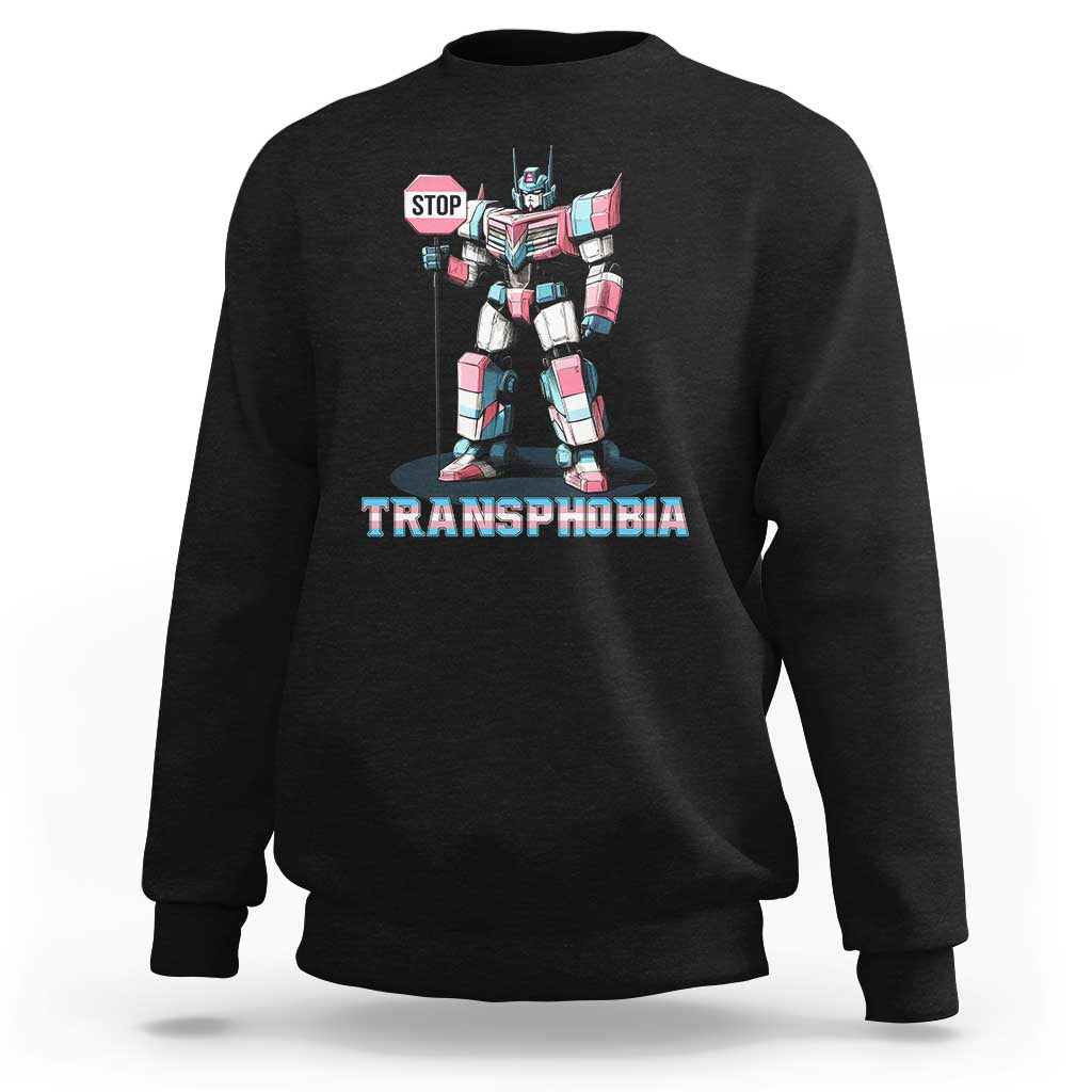 LGBTQ Trans Sweatshirt Stop Transphobia Trans Rights Social Justice
