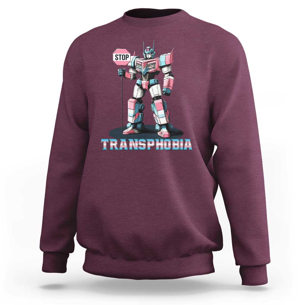 LGBTQ Trans Sweatshirt Stop Transphobia Trans Rights Social Justice