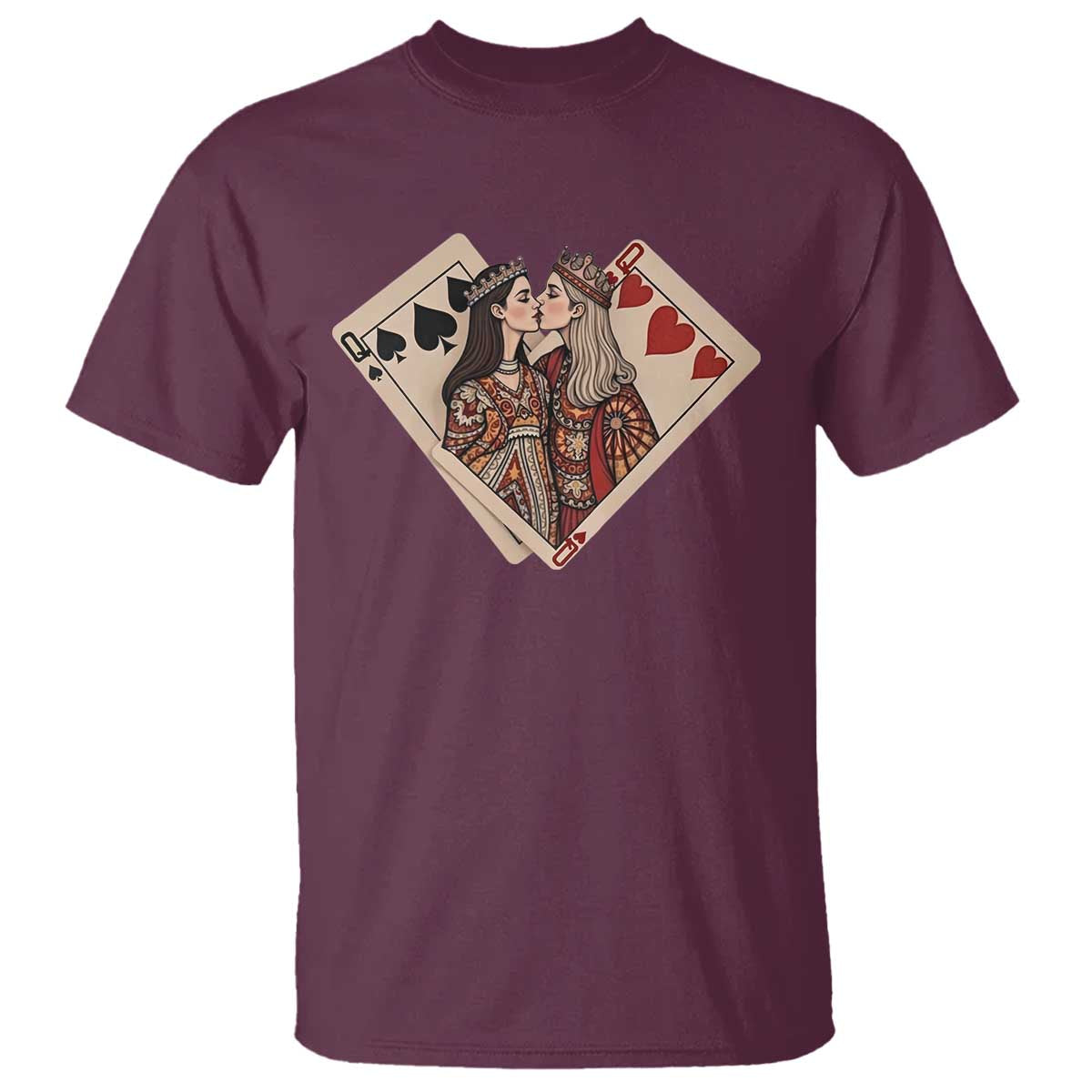Lesbian Pride T Shirt Vintage Kissing Cards Sapphic Art