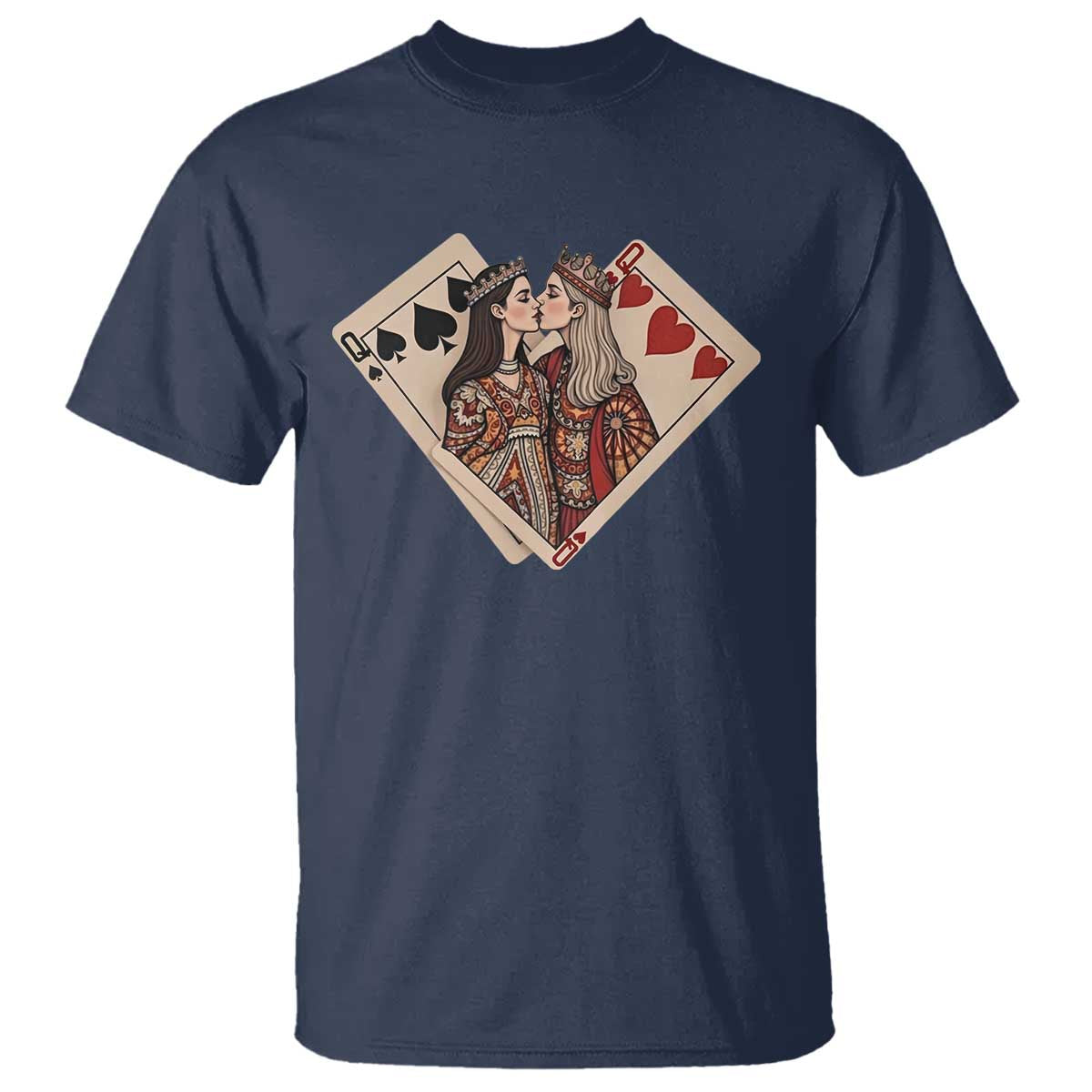 Lesbian Pride T Shirt Vintage Kissing Cards Sapphic Art