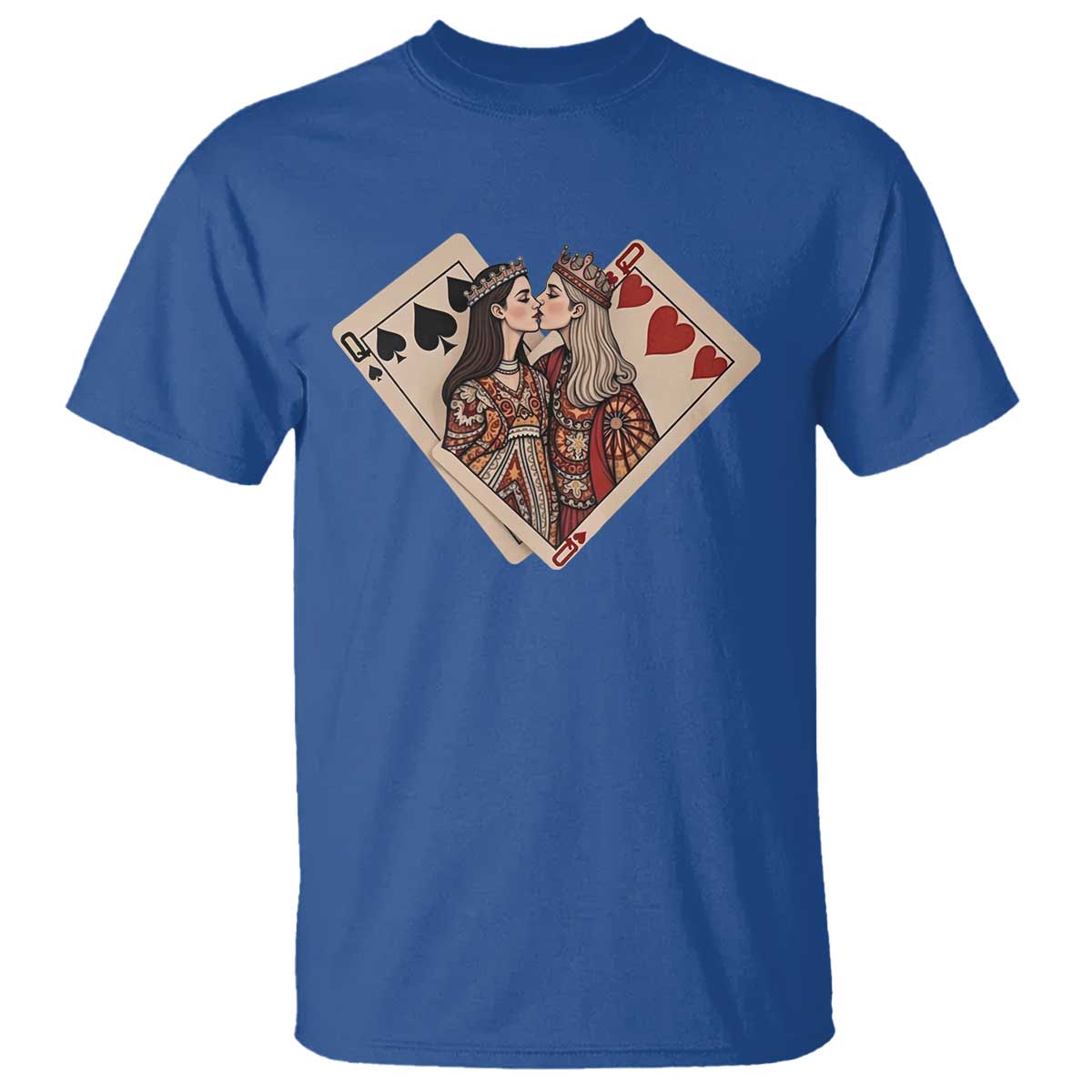 Lesbian Pride T Shirt Vintage Kissing Cards Sapphic Art