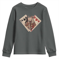 Lesbian Pride Youth Sweatshirt Vintage Kissing Cards Sapphic Art