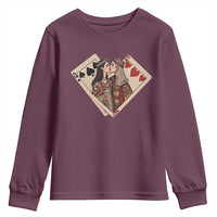 Lesbian Pride Youth Sweatshirt Vintage Kissing Cards Sapphic Art