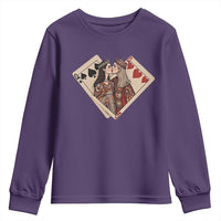 Lesbian Pride Youth Sweatshirt Vintage Kissing Cards Sapphic Art