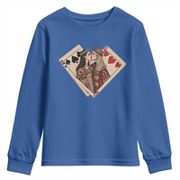Lesbian Pride Youth Sweatshirt Vintage Kissing Cards Sapphic Art