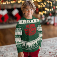 Lesbian Ugly Christmas Sweater Kiss More Girls Funny Pride Month - Wonder Print Shop