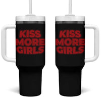 Lesbian Tumbler With Handle Kiss More Girls Funny Pride Month