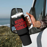 Lesbian Tumbler With Handle Kiss More Girls Funny Pride Month