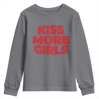 Lesbian Youth Sweatshirt Kiss More Girls Funny Pride Month