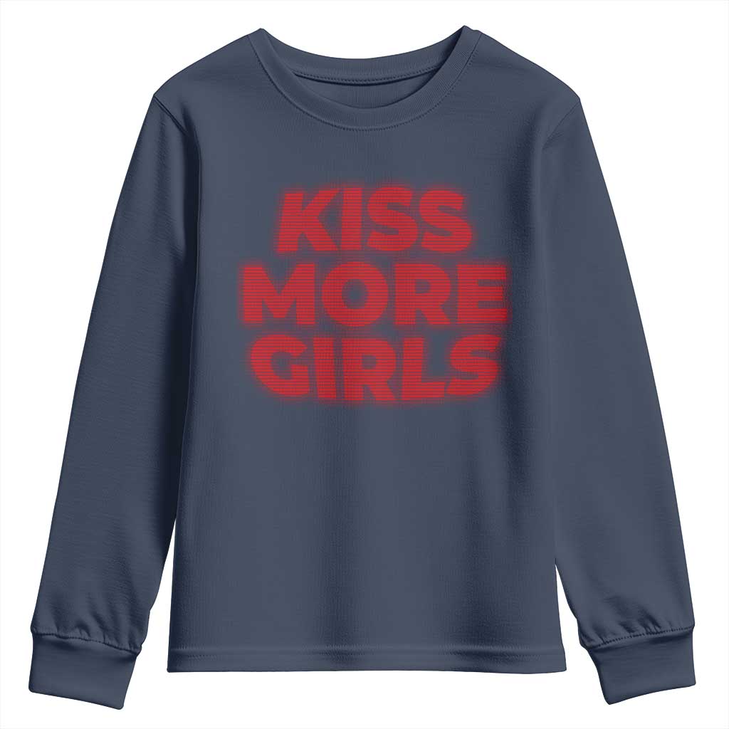 Lesbian Youth Sweatshirt Kiss More Girls Funny Pride Month