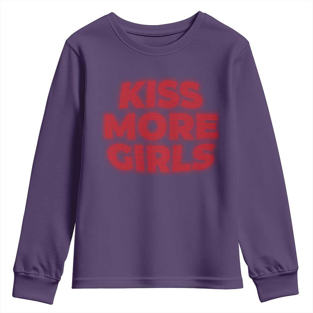 Lesbian Youth Sweatshirt Kiss More Girls Funny Pride Month