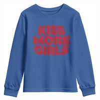 Lesbian Youth Sweatshirt Kiss More Girls Funny Pride Month
