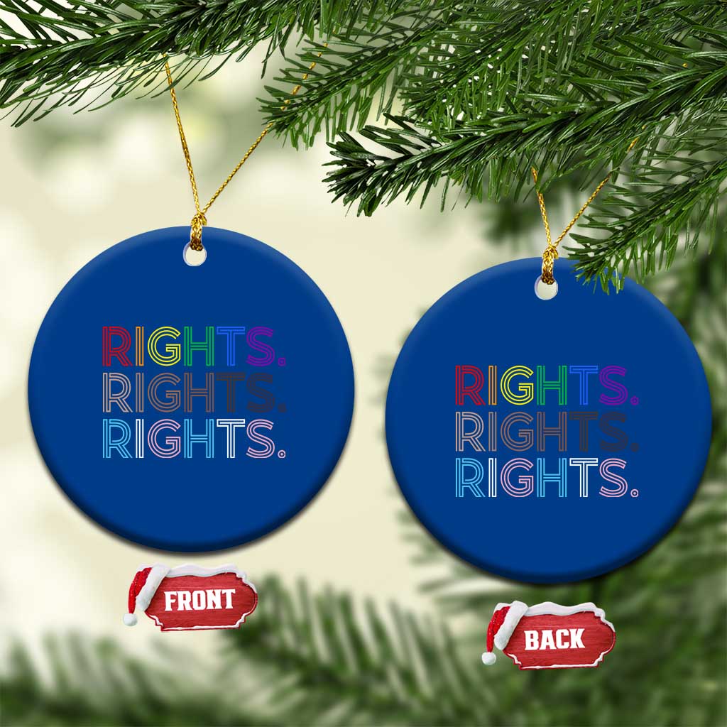 LGBTQ Trans Rights Ceramic Ornament Social Justice Equality Human Rights - Wonder Print Shop